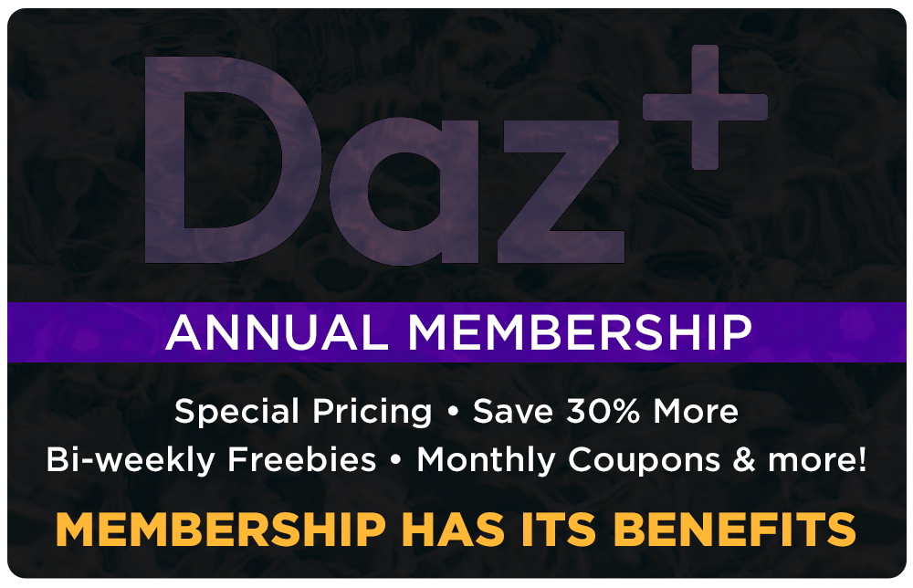 DAZ3DのDAZプラス会員入会バナー